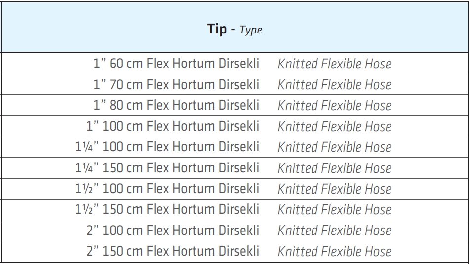 Kurtez Galvaniz Örgülü Flex Hortum 1¼’’ 1,50 m Dirsekli