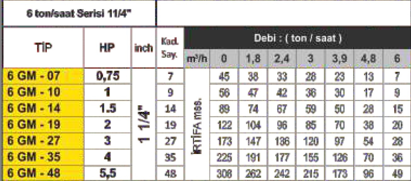 Vortex 6 GM – 27 3 HP 1¼” Çıkışlı Dalgıç Pompa ve T-Vortex 4″ 380 V Motor (Pompa+Motor)