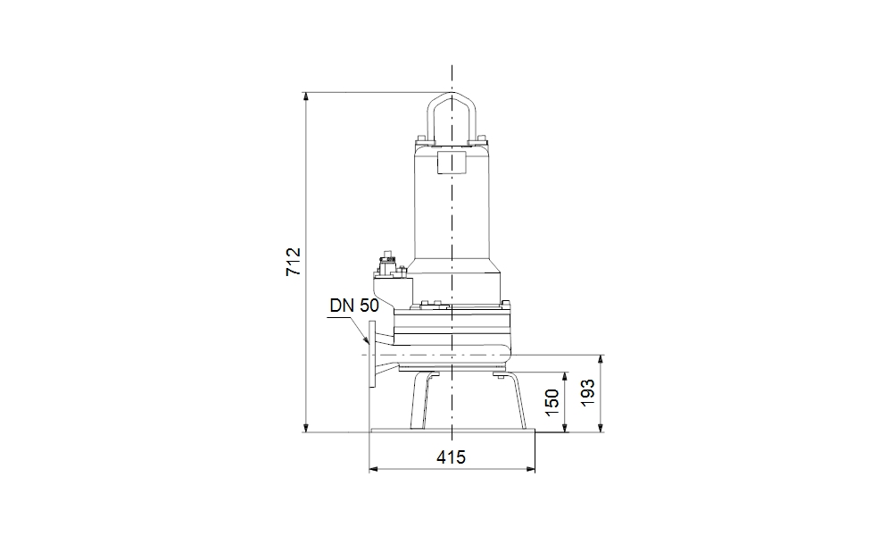 Grundfos PG.50.92.3 Parçalayıcı Bıçaklı Dalgıç Atık Su Pompası