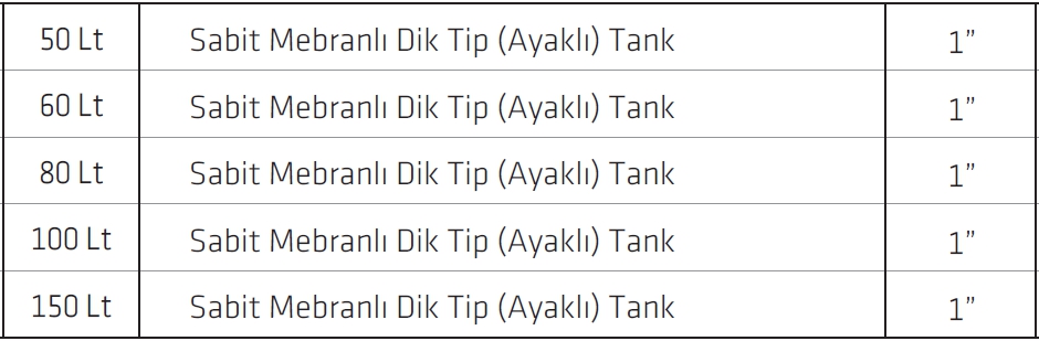 Eds Global 80 Lt Sabit Membranlı Dik Tip Ayaklı Hidrofor Genleşme Tankı