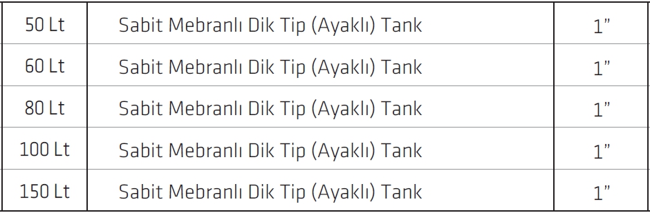 Eds Global 80 Lt Sabit Membranlı Dik Tip Ayaklı Hidrofor Genleşme Tankı