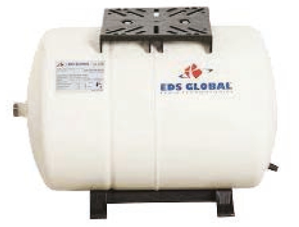 Eds Global 50 Lt Sabit Membranlı Yatık Tip Motor Şaseli Hidrofor Genleşme Tankı