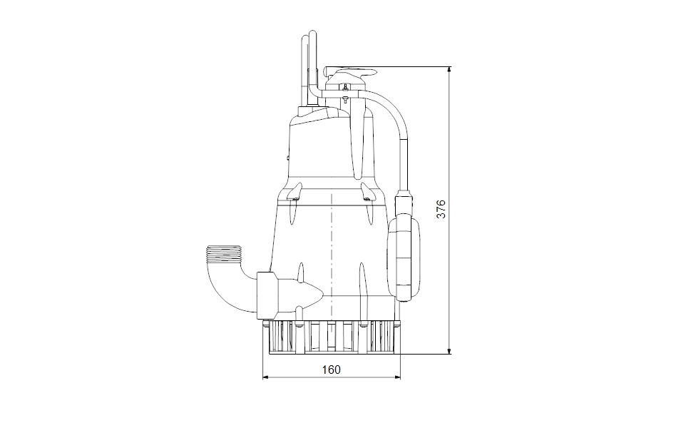 Grundfos KPC 600 A 1x220 50Hz Schuko Atık Su Pompası