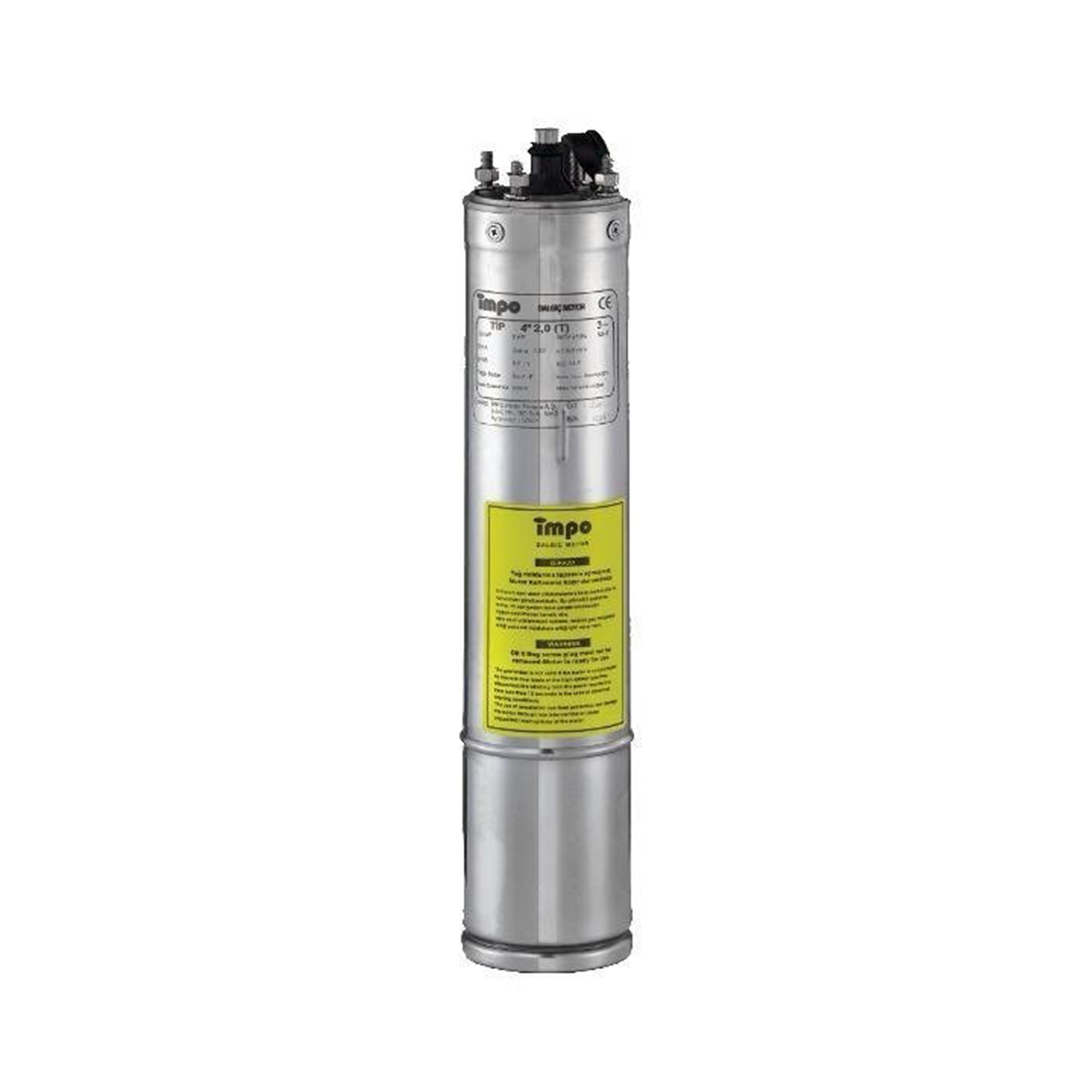 İmpo 4’’ 2,0 HP Tek Dalgıç Motor 220 V