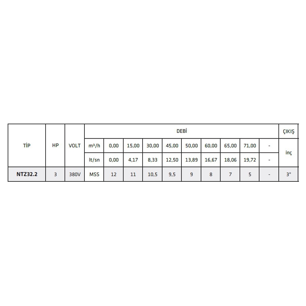 İmpo NTZ3-2.2 3 HP 380 V 1450 d/dk İthal Endüstriyel Tip Ekonomik Karıştırıcılı Çamur Pompası