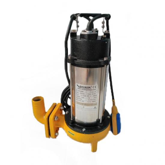 Vortex CUT 1800 AF T 2,5 HP 380V Öğütücülü Paslanmaz Çelik Bıçaklı Pis Su Foseptik Dalgıç Pompa