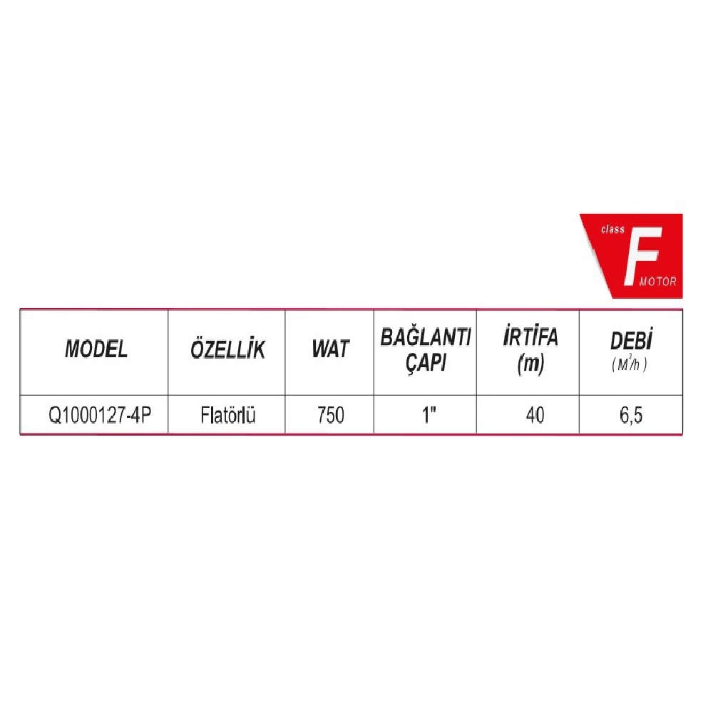 Ulusu Q1000127-4P Temiz Su Drenaj Pompası 220 V