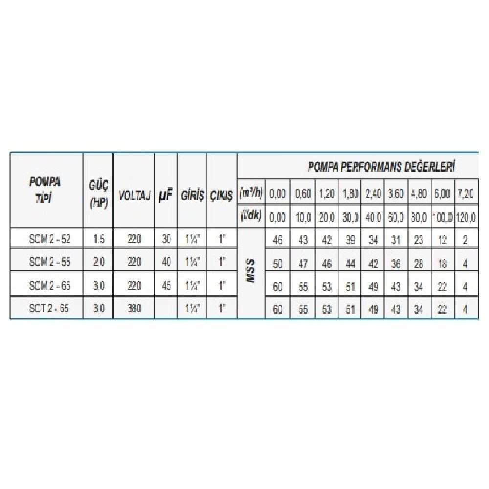 Ulusu SCM 2-55 2 Hp Çift Fanlı Santrifüj Pompa 220 V