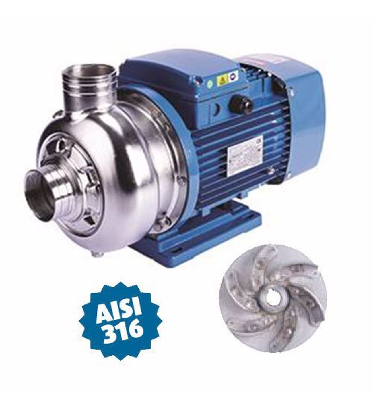 Varan DWK400T Açık Çarklı Komple Paslanmaz AISI 316 Santrifüj Pompa