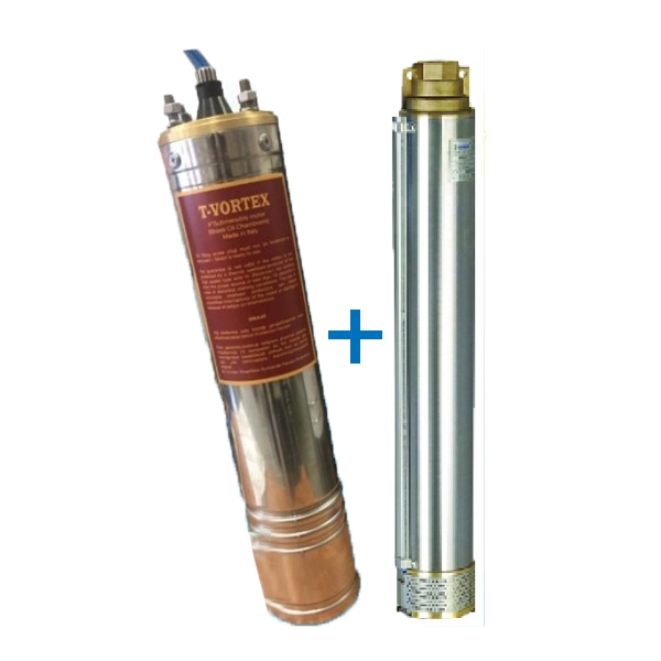 Vortex 9 GM – 14 2 HP 2” Çıkışlı Dalgıç Pompa ve T-Vortex 4″ 380 V Motor (Pompa+Motor)